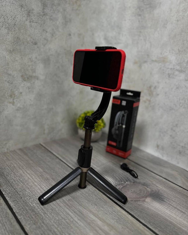 Q08 360° Gimbal Selfie Stick with Tripod Stand & Smart Key | Rechargeable AI Phone Holder for Vlogging